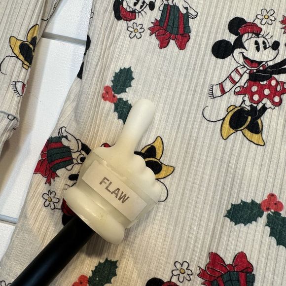 Posh Peanut Christmas Minnie Mouse Pajama Top 3T 4T Ribbed PJ Disney Bamboo FLAW - Picture 6 of 9